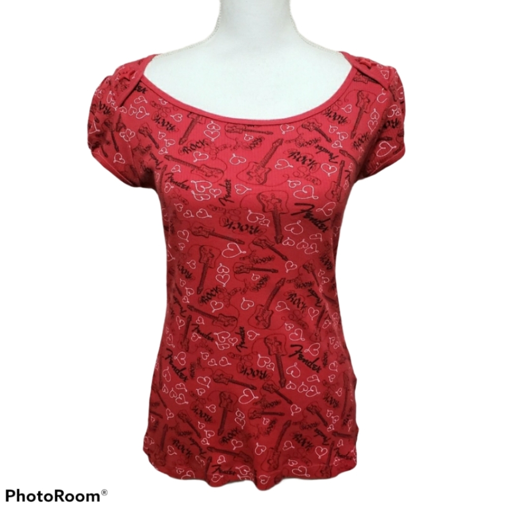 Fender Guitar Babydoll Shirt Size Medium